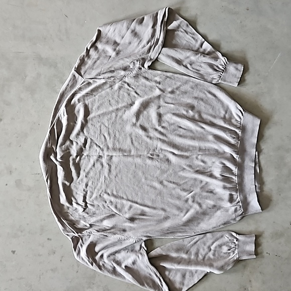 Men's silk / cotton taupe gray beige mock neck sweater Pronto-Uomo Large - Picture 5 of 7